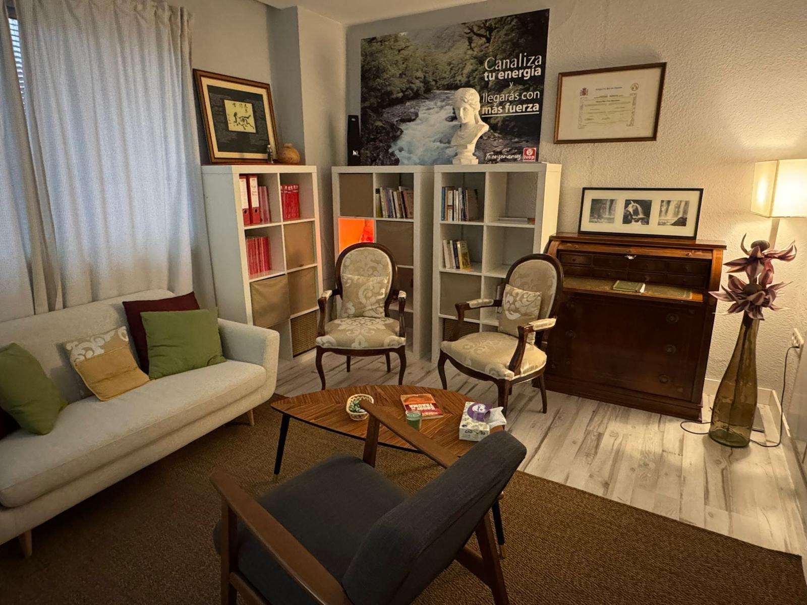 Consulta de psicología Pilar Vivó en Valencia - Espacio terapéutico acogedor