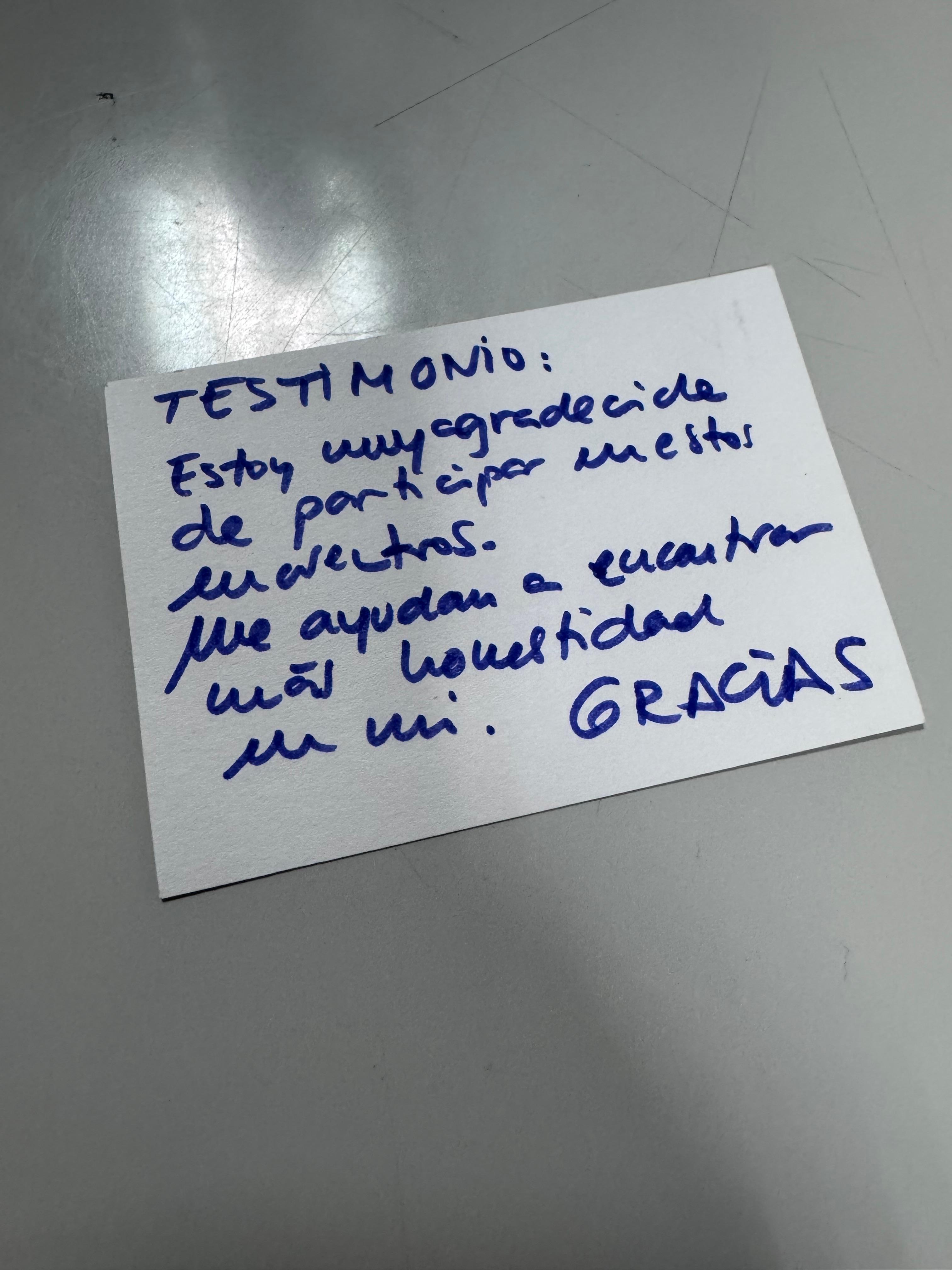 Testimonio de paciente 16